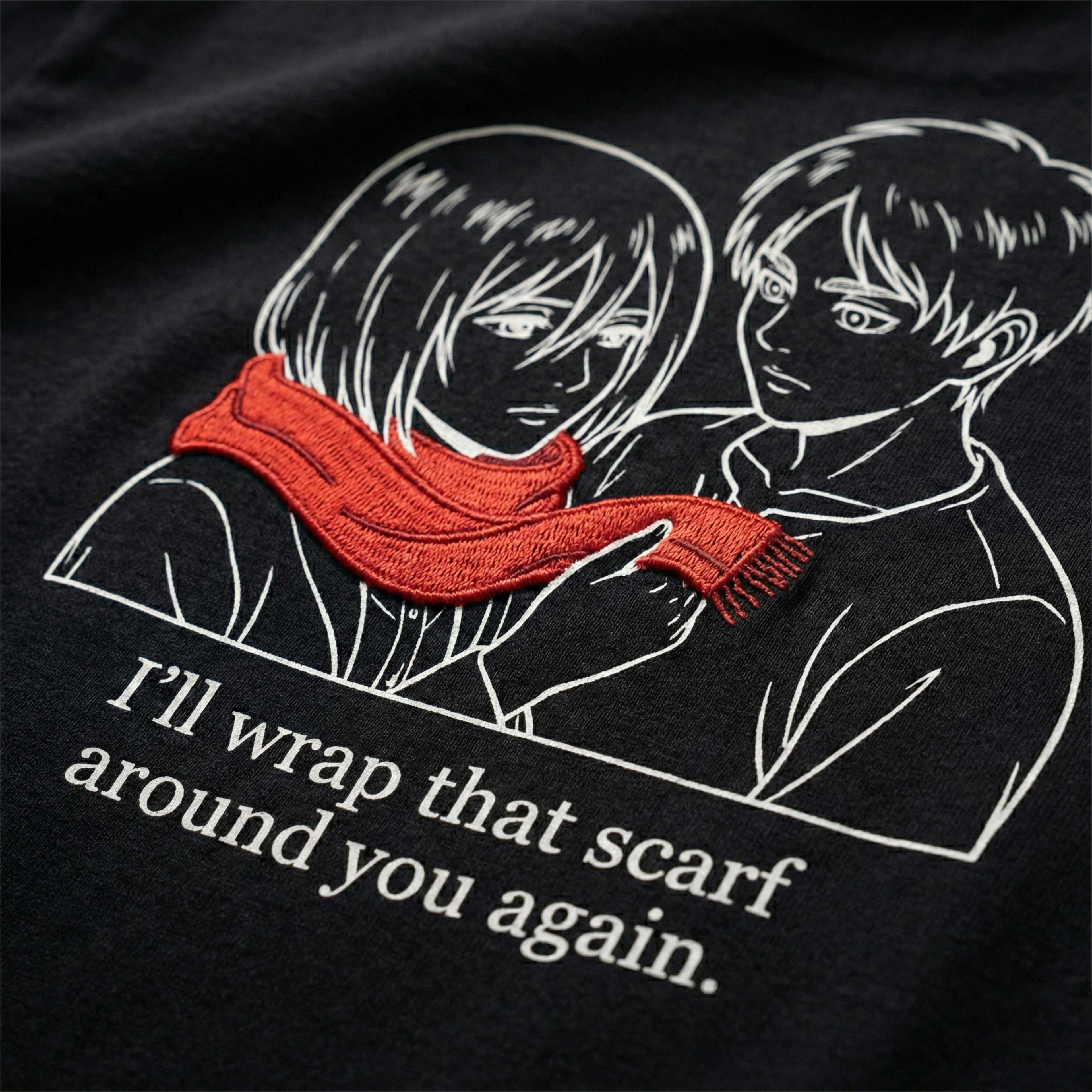RED SCARF : Premium 240 GSM Embroidered Street T-shirt