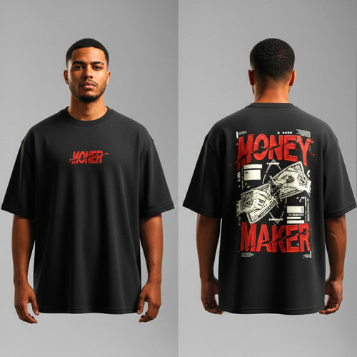 Money Maker Graphic T-Shirt – Premium Oversized Embroided Streetwear