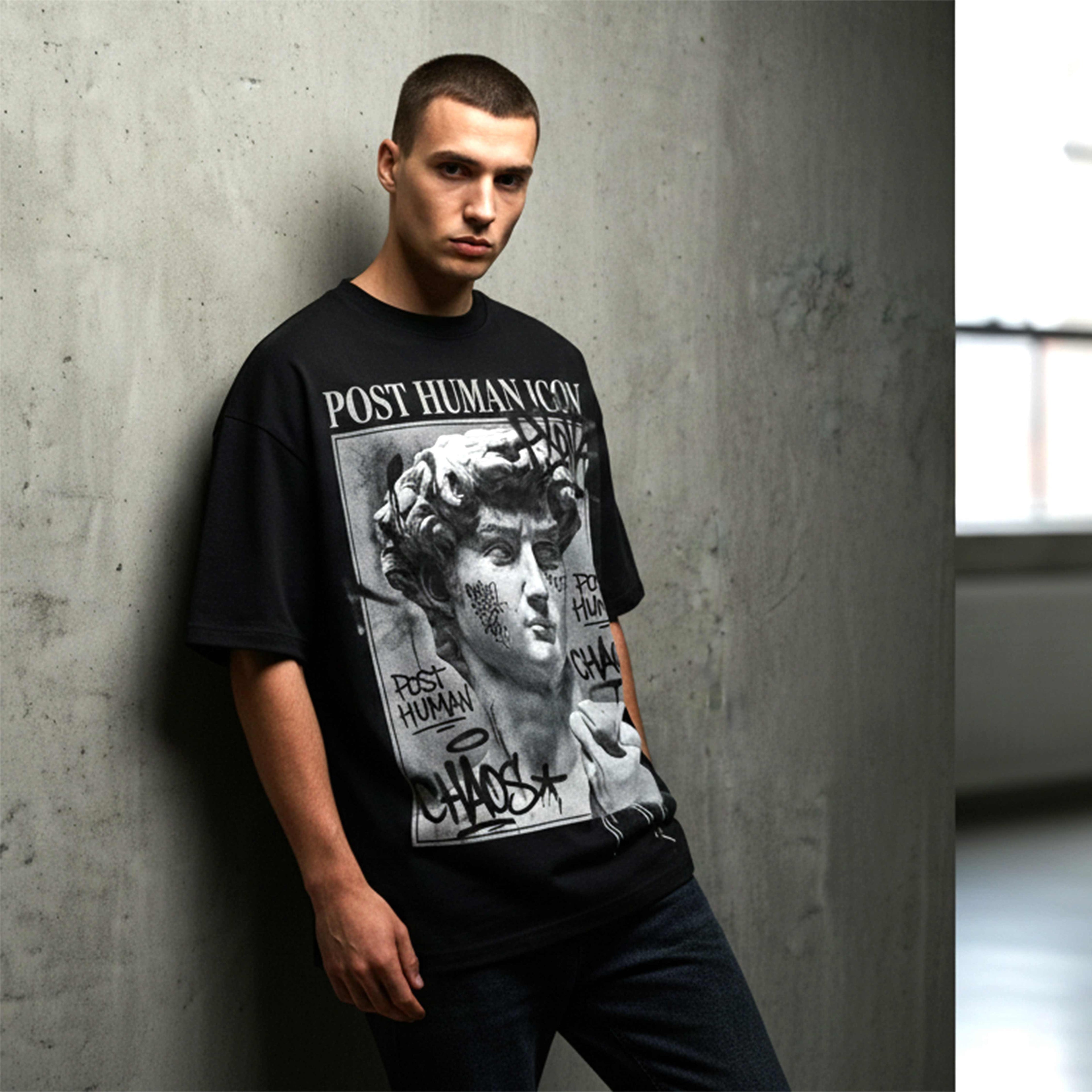 Post Human: 2.0 ultra-heavyweight cotton Tshirt