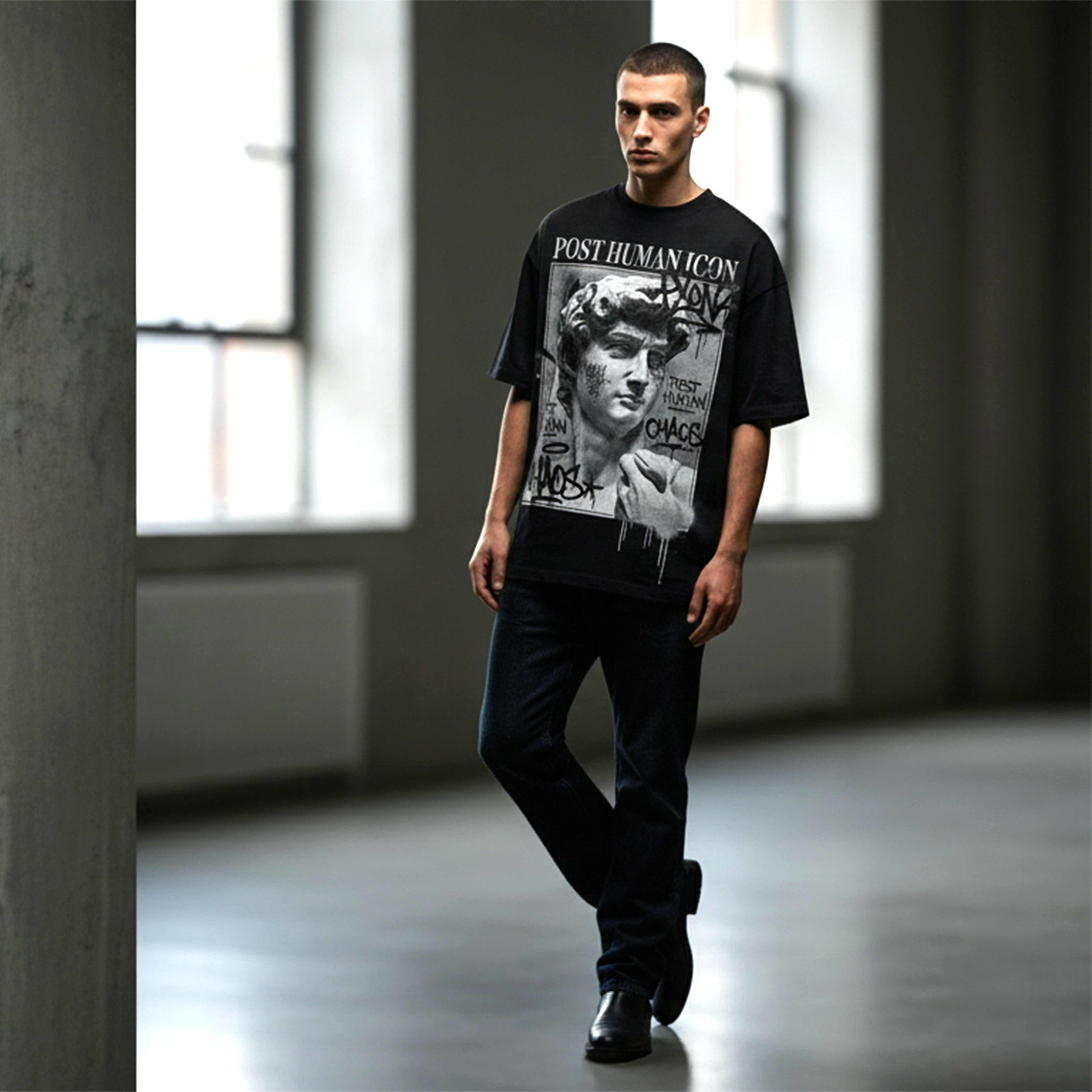 Post Human: 2.0 ultra-heavyweight cotton Tshirt