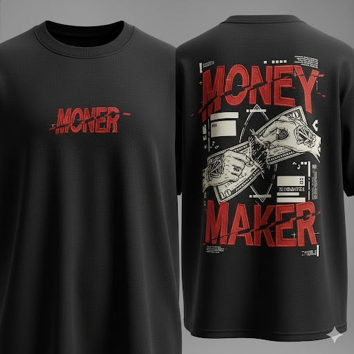 Money Maker Graphic T-Shirt – Premium Oversized Embroided Streetwear